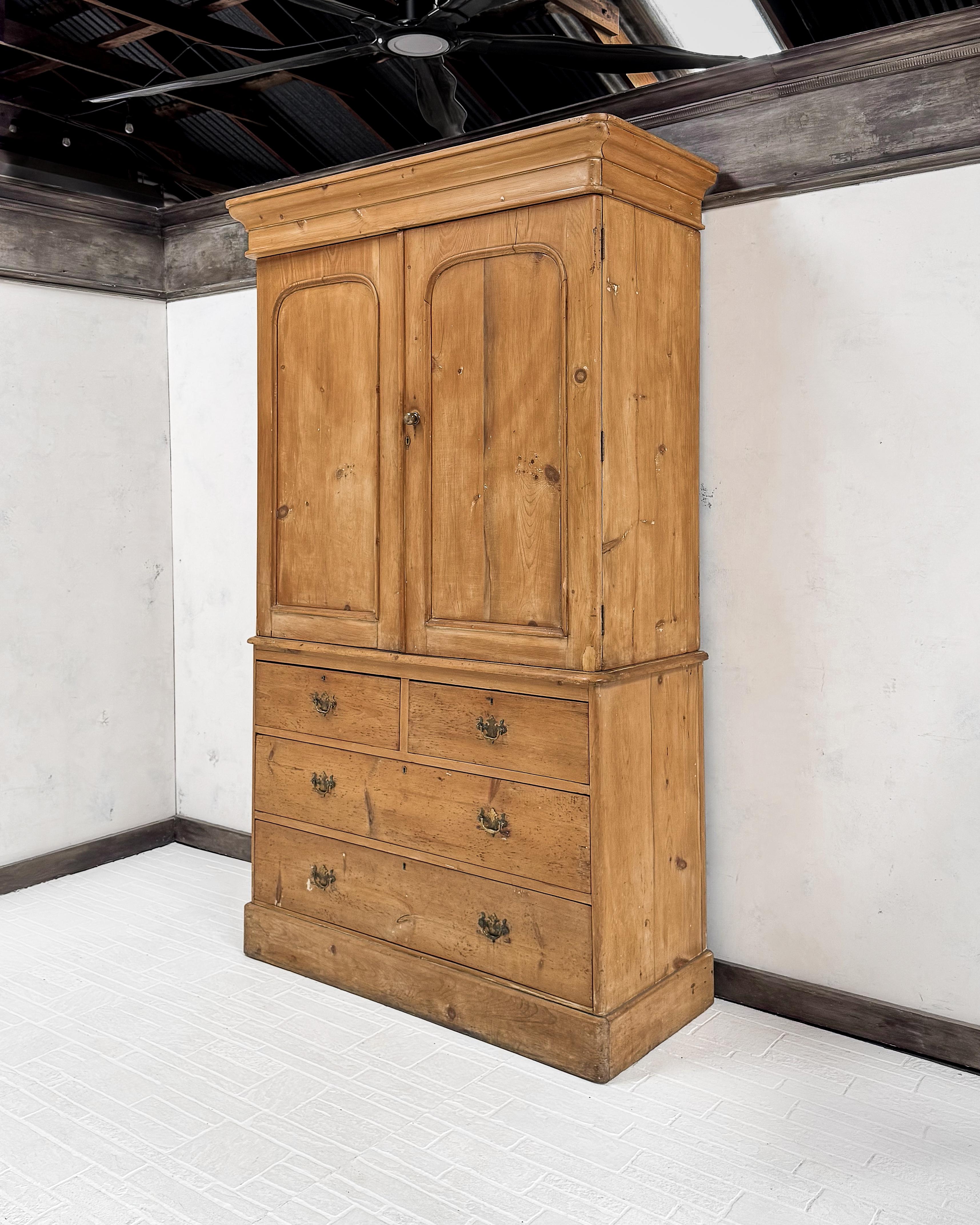 High Victorian 19th Century Housekeeper's Cupboard with Arched Panel Doors
