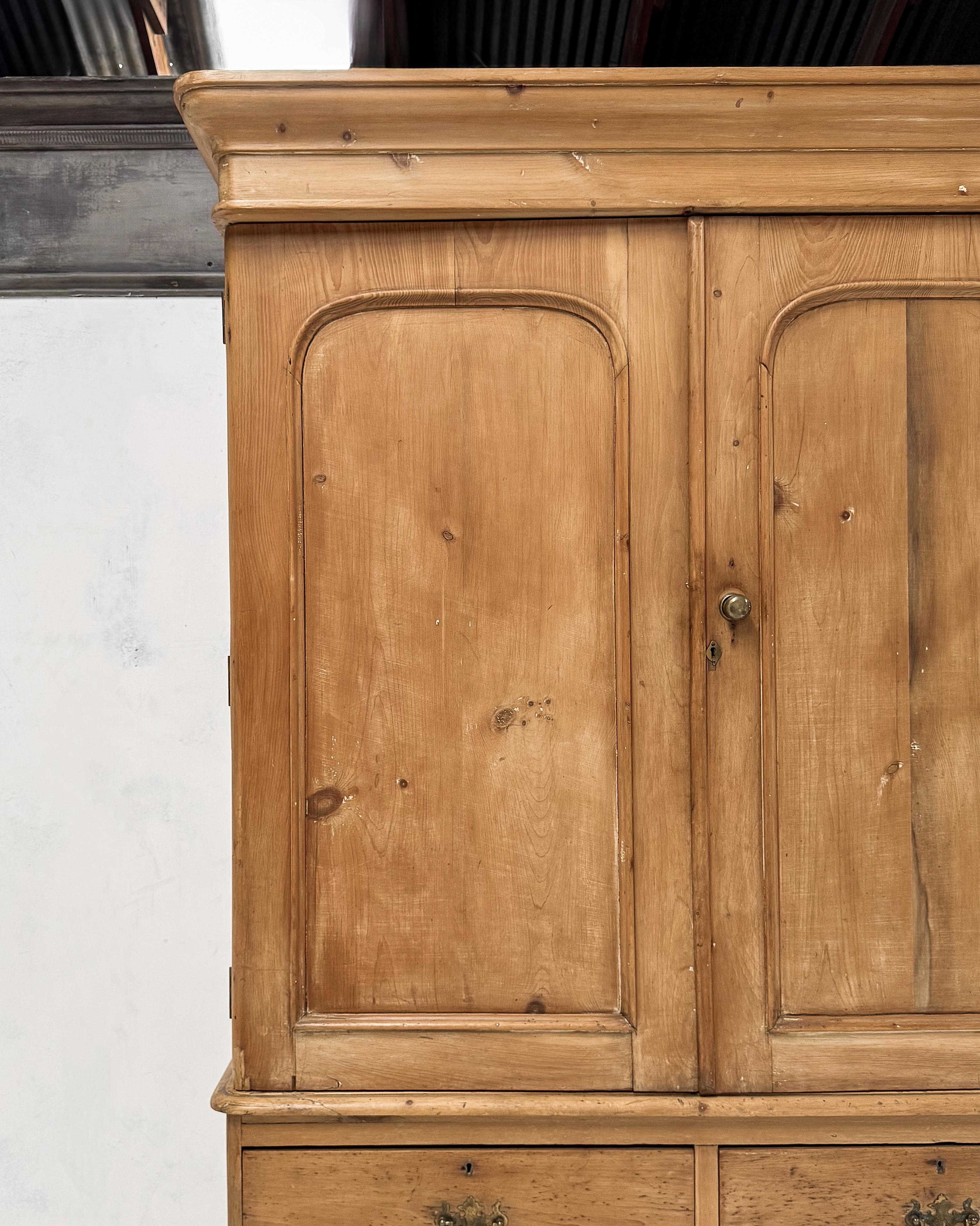 English 19th Century Housekeeper's Cupboard with Arched Panel Doors