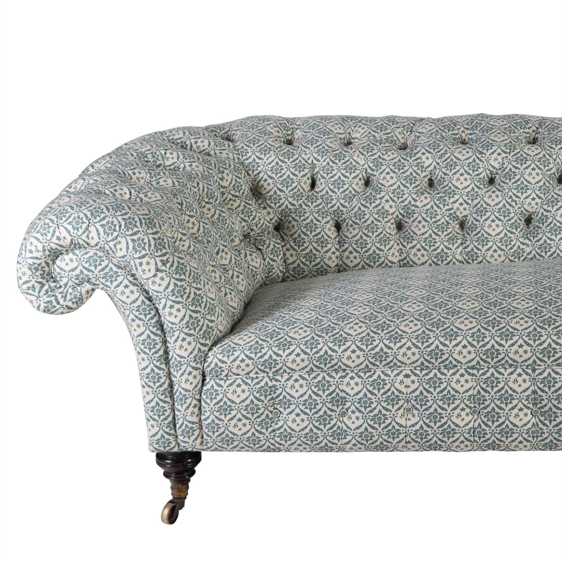 English 19th Century Howard and Sons Chesterfield Sofa