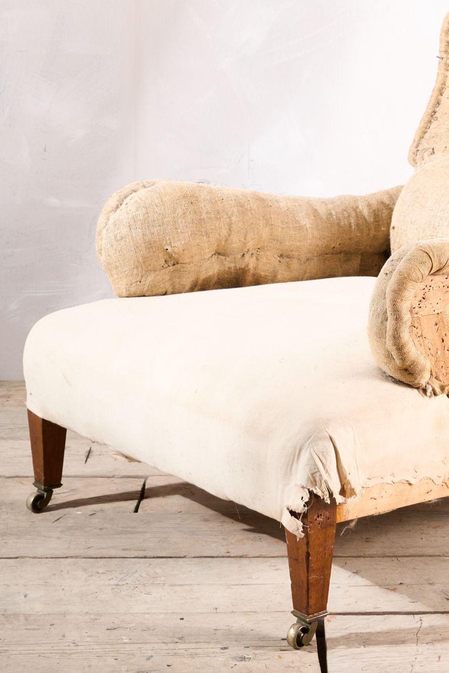 If you would like this armchair upholstered please click yes in the upholstery drop down menu. This would require 6 metres of material. You can supply your own or please get in touch and we will send you the list of fabric companies we work