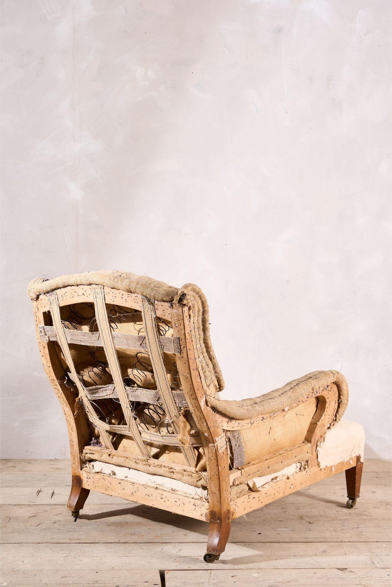 Tappezzeria Poltrona Grafton di Howard and Sons del XIX secolo in vendita