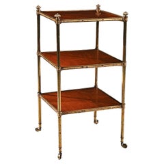 19th Century Howard and Sons Mahogany and Gilt Brass Etagere