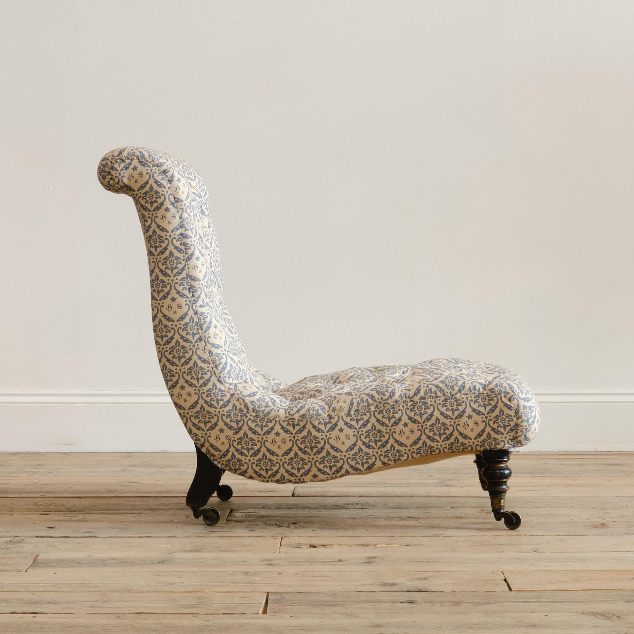 Silla deslizante Howard and Sons del siglo XIX Victoriano en venta