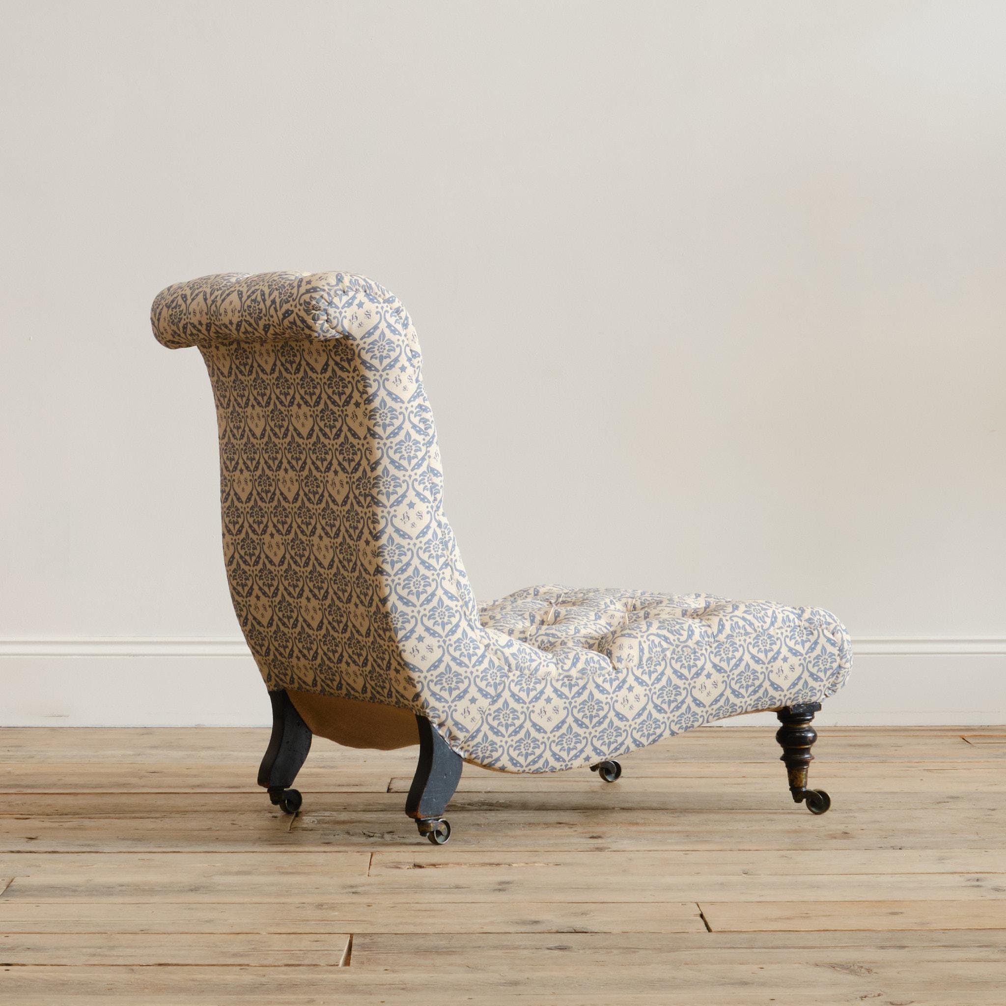 Silla deslizante Howard and Sons del siglo XIX Británico en venta