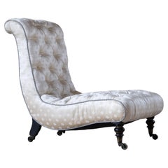 19th Century Howard and Sons Slipper Chair