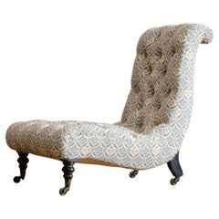 19th Century Howard and Sons Slipper Chair