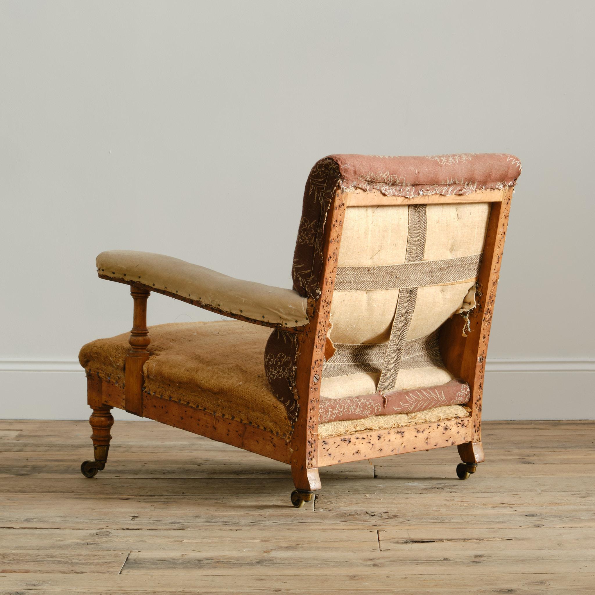 Mid-19th Century 19th Century Howard & Sons Open Armchair