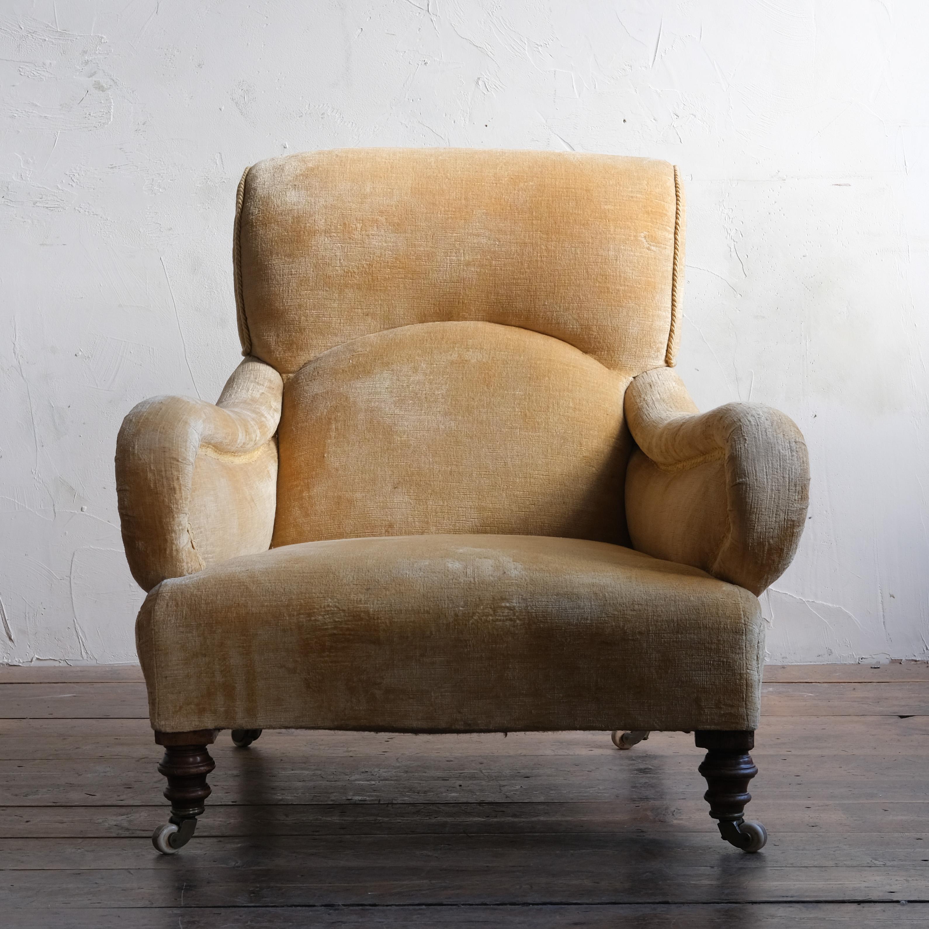 Victorian 19th Century Howard Style Deep Seated Armchair