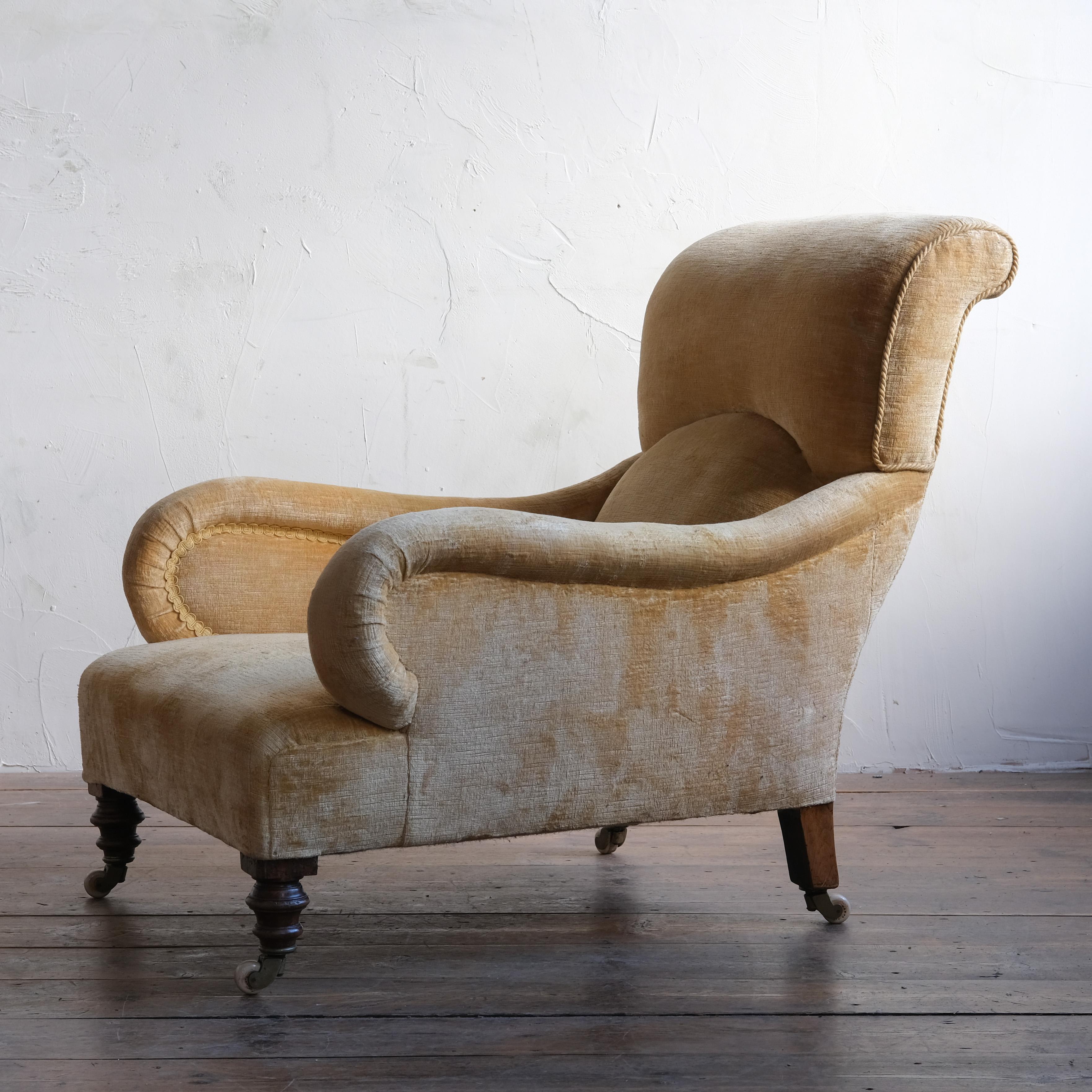 British 19th Century Howard Style Deep Seated Armchair