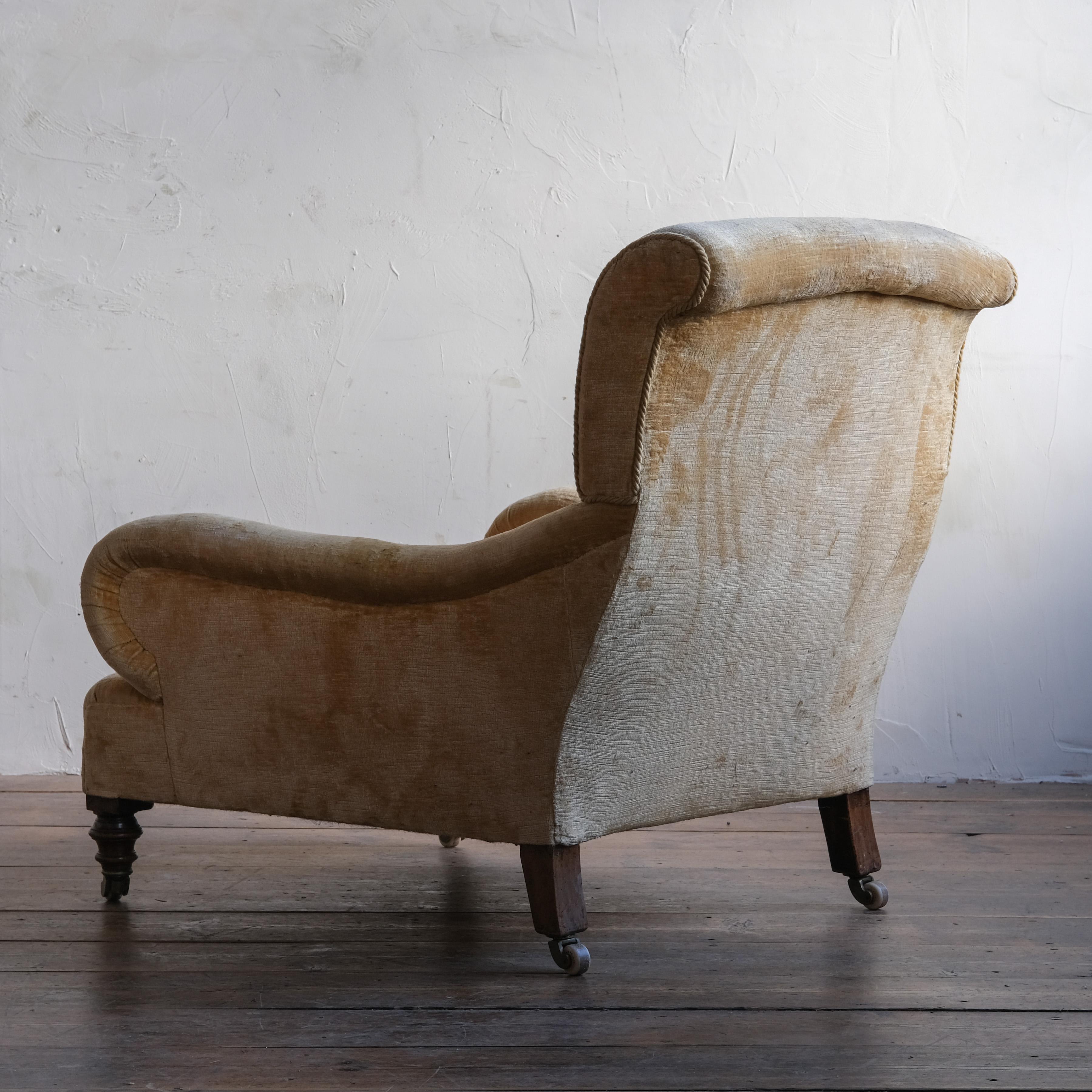 Late 19th Century 19th Century Howard Style Deep Seated Armchair