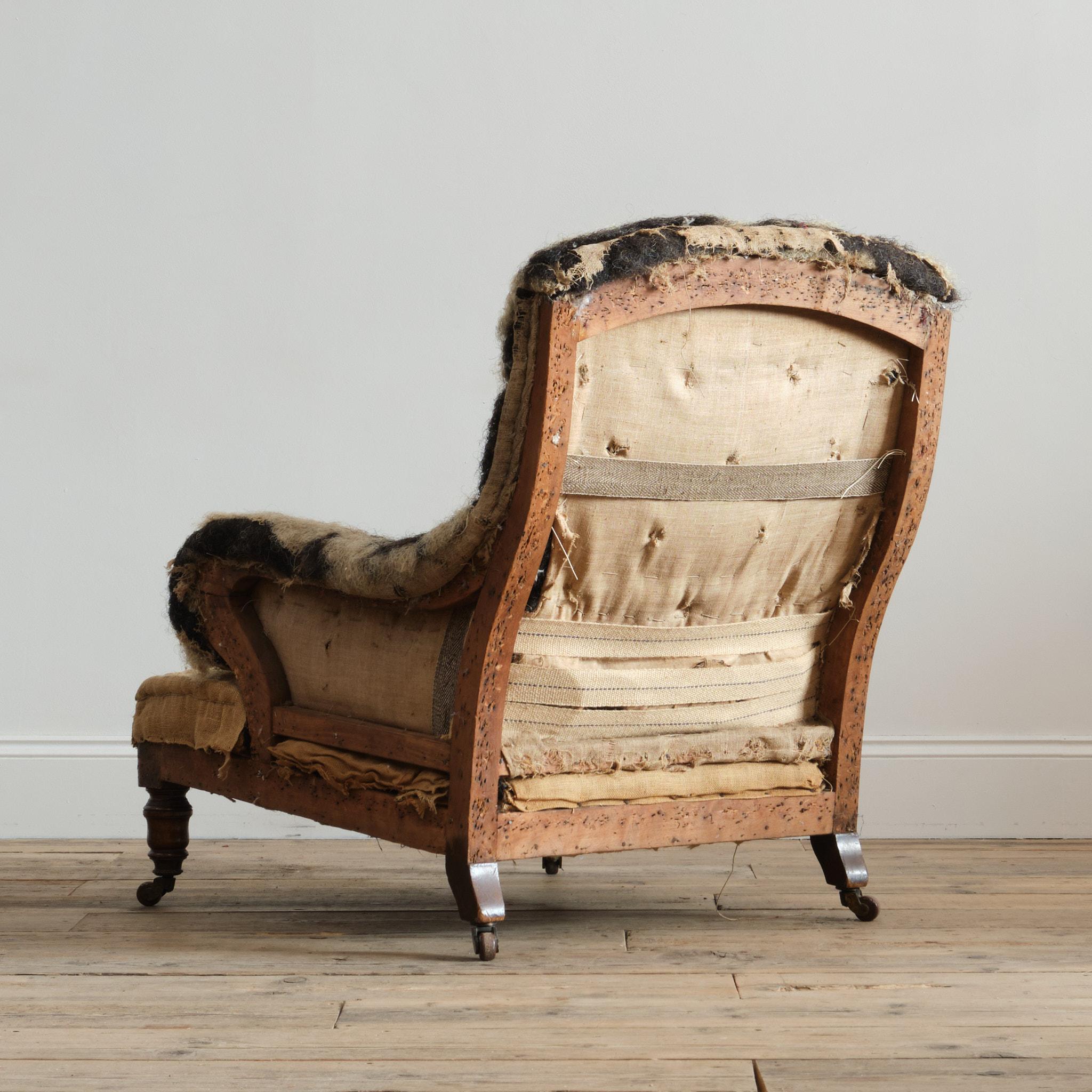 Grafton-Sessel im Howard-Stil des 19. Jahrhunderts im Zustand „Relativ gut“ im Angebot in Batley, GB