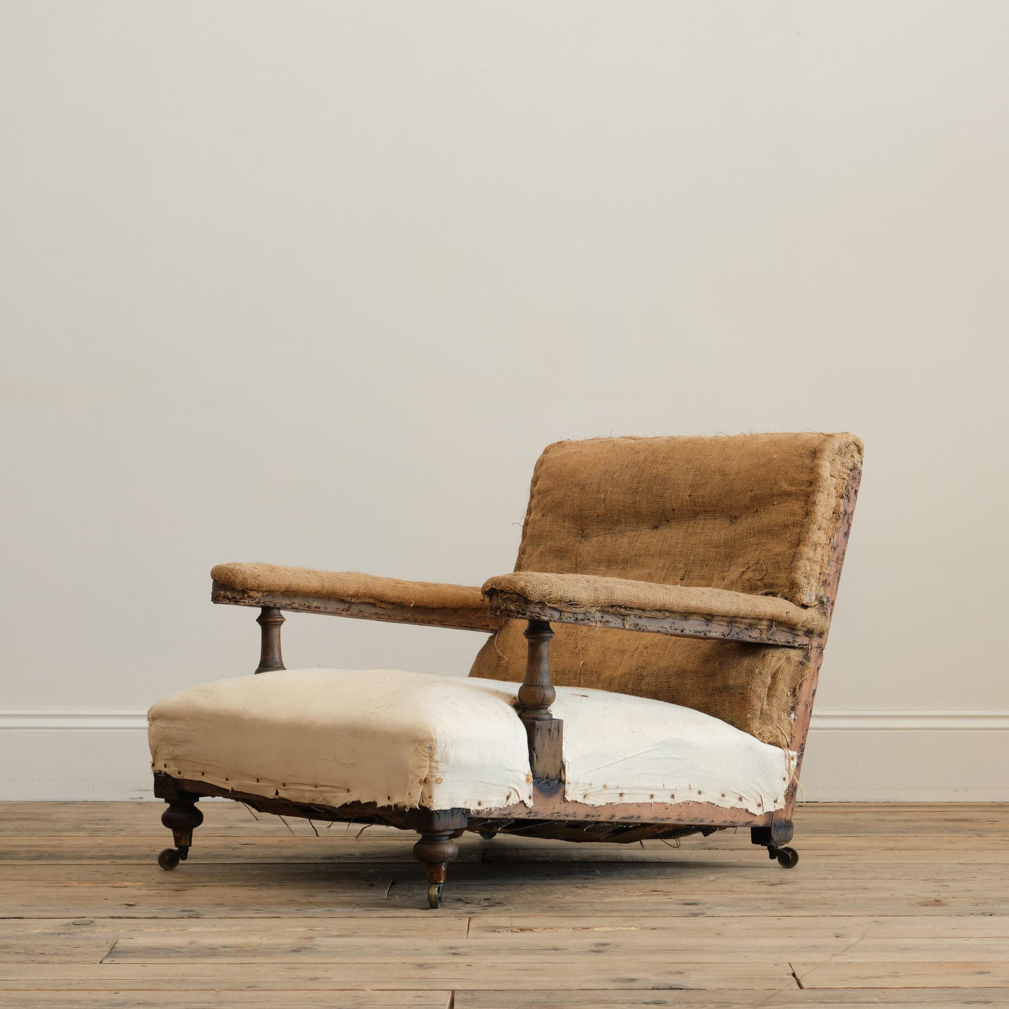 Anglais Fauteuil ouvert de style Howard, 19e siècle, vers 1860 en vente