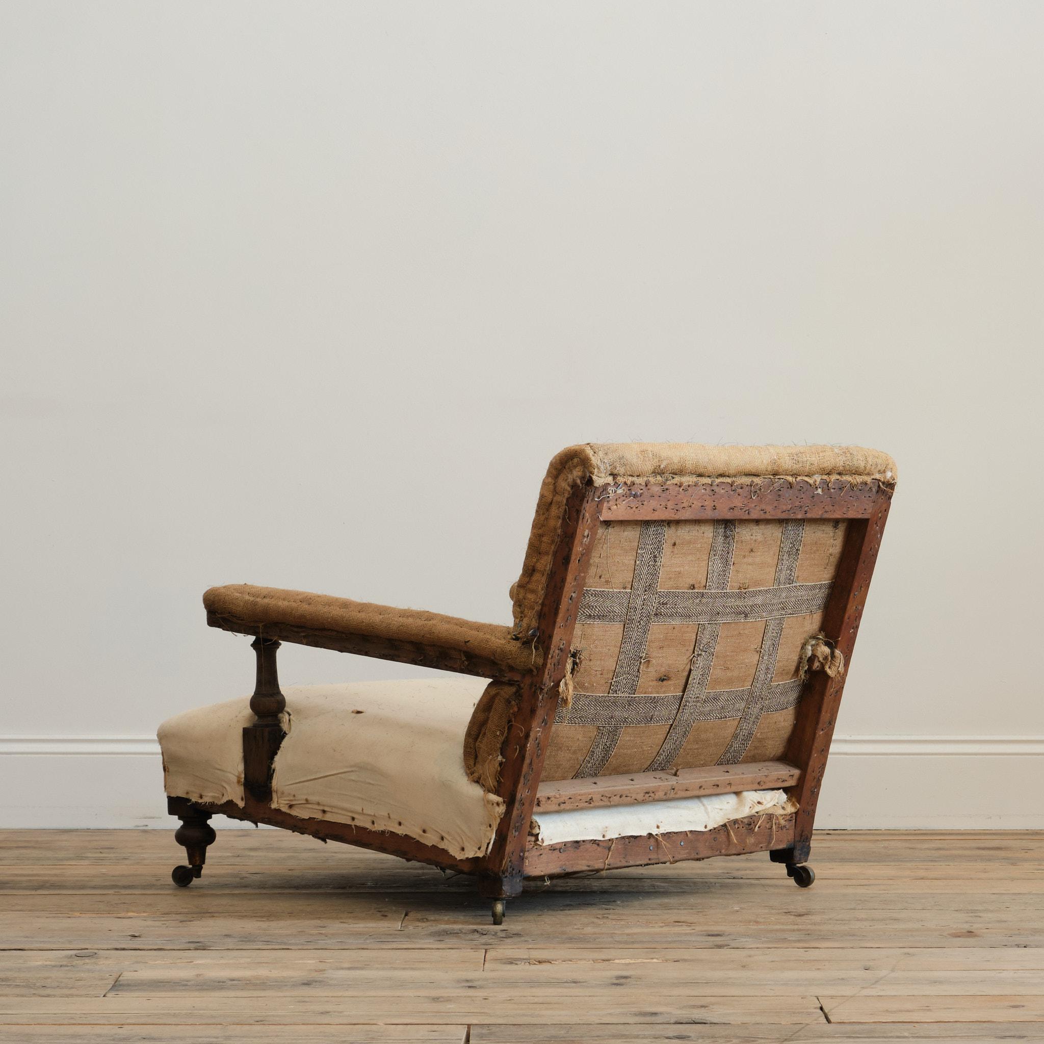 XIXe siècle Fauteuil ouvert de style Howard, 19e siècle, vers 1860 en vente