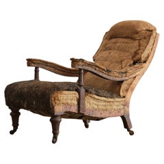 19th Century Howard Style Open Armchair