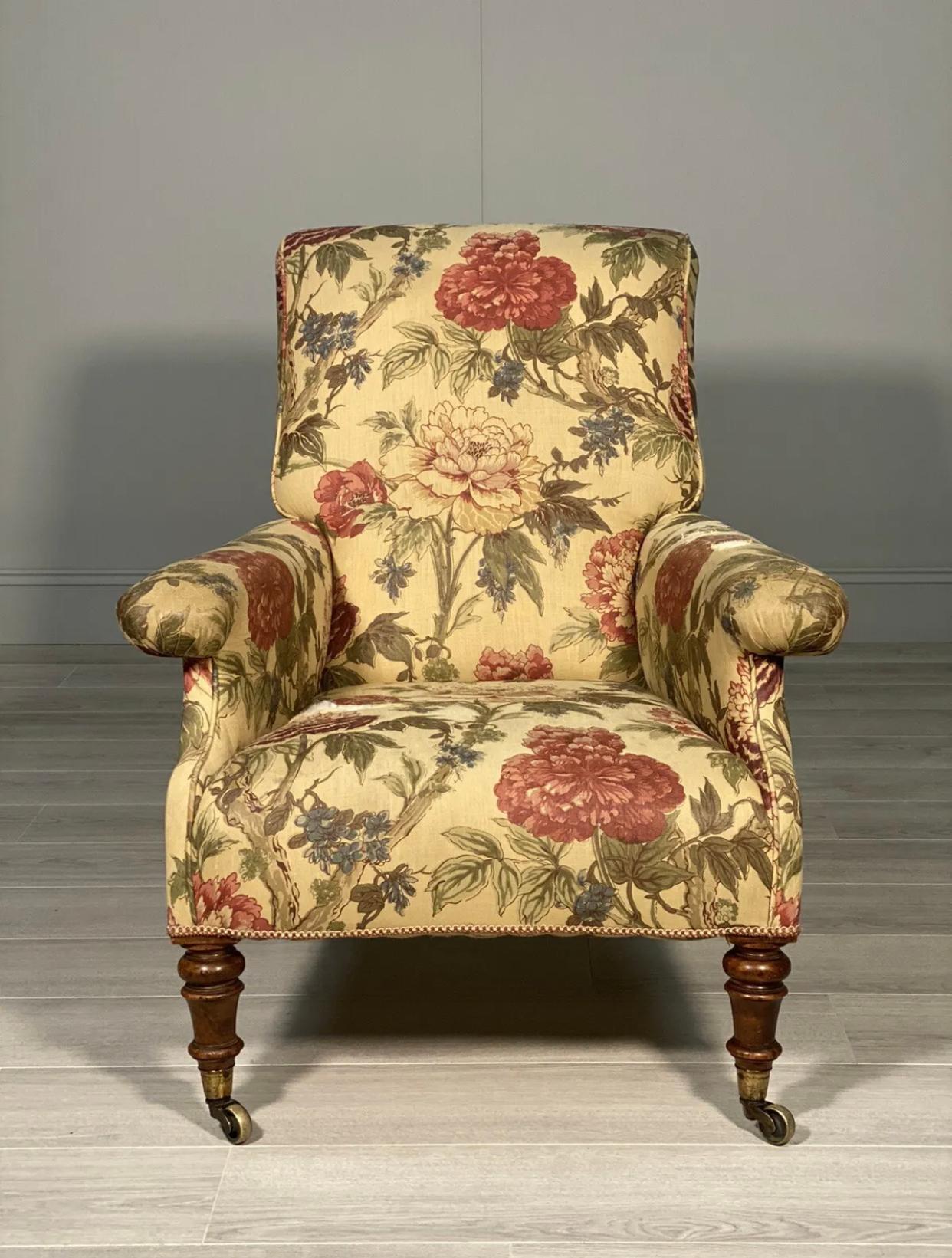 Willoughby-Sessel im Howard-Stil des 19. Jahrhunderts mit Cope-Fassungen (Viktorianisch) im Angebot