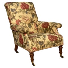 19th Century Howard Style Willoughby Armchair With Cope Castors