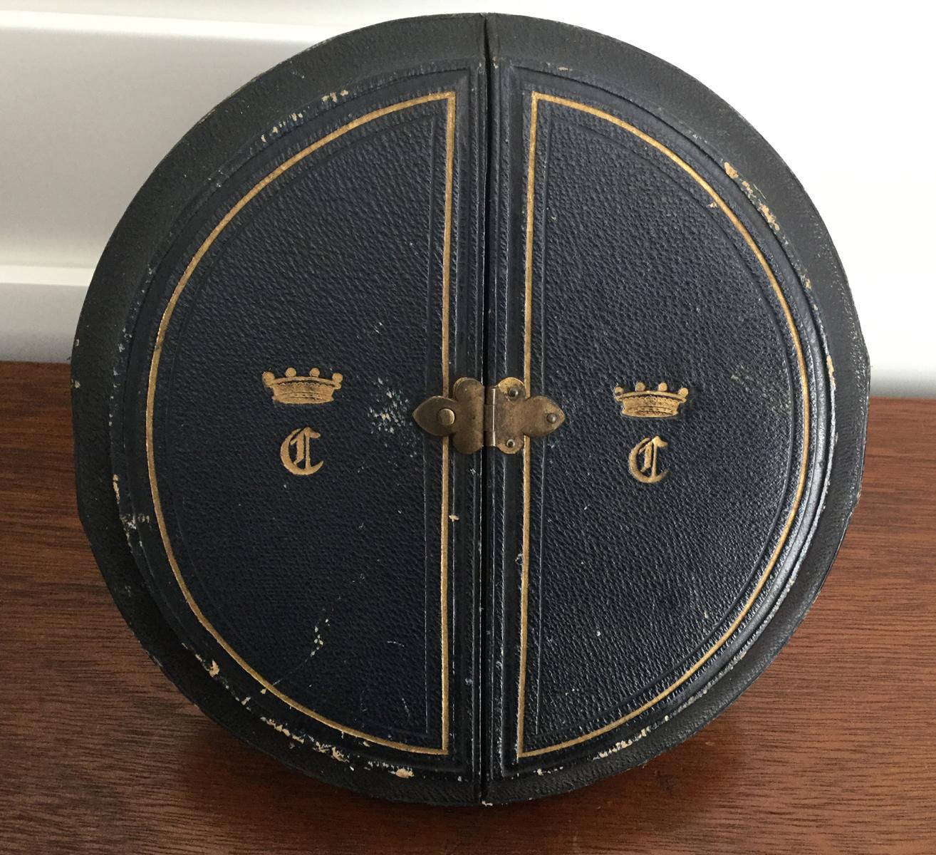 19th Century Howell James Gilt Bronze Jeweled Strut Clock, Leather Case 3