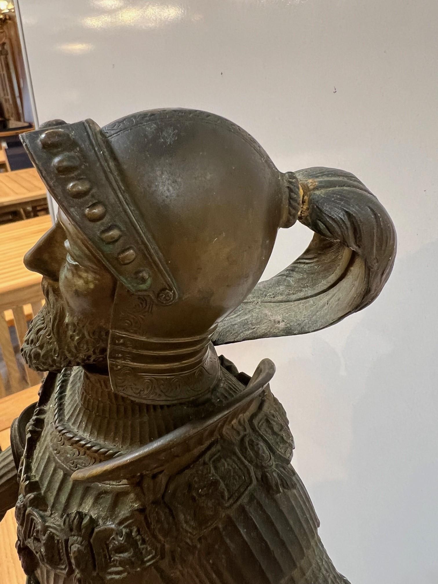Scultura di cavaliere in bronzo Hugo Frantiska Salm del XIX secolo in vendita 7