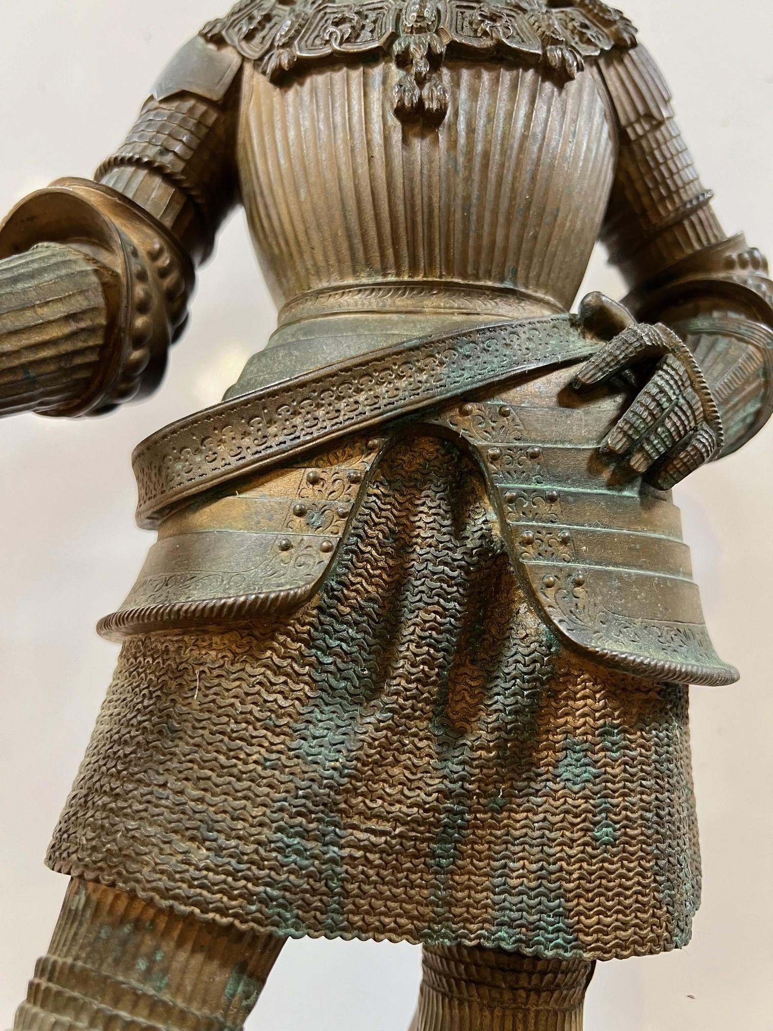 Scultura di cavaliere in bronzo Hugo Frantiska Salm del XIX secolo in vendita 8