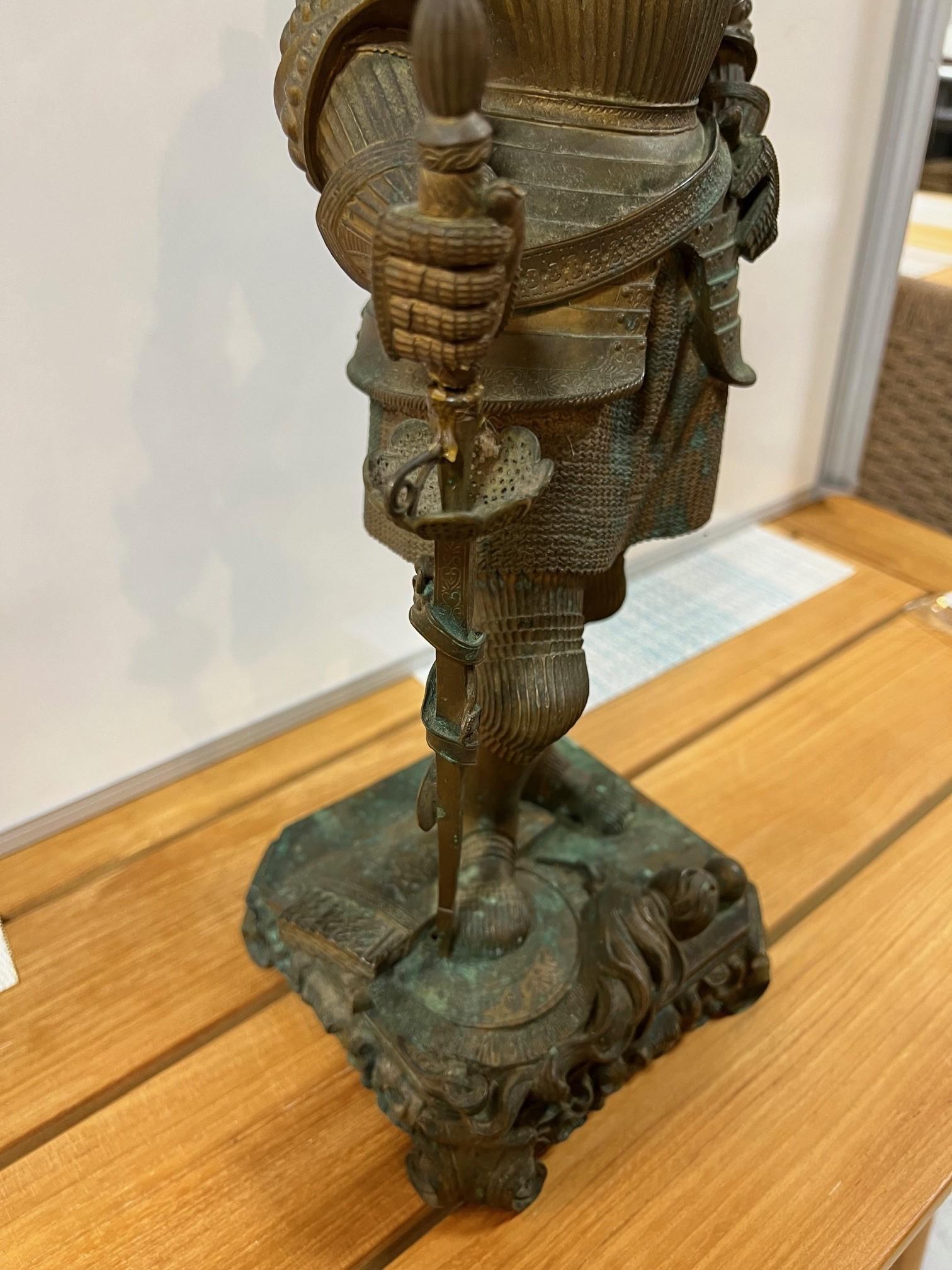 Scultura di cavaliere in bronzo Hugo Frantiska Salm del XIX secolo in vendita 1