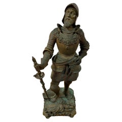 19th Century Hugo Frantiska Salm Bronze Knight Sculpture