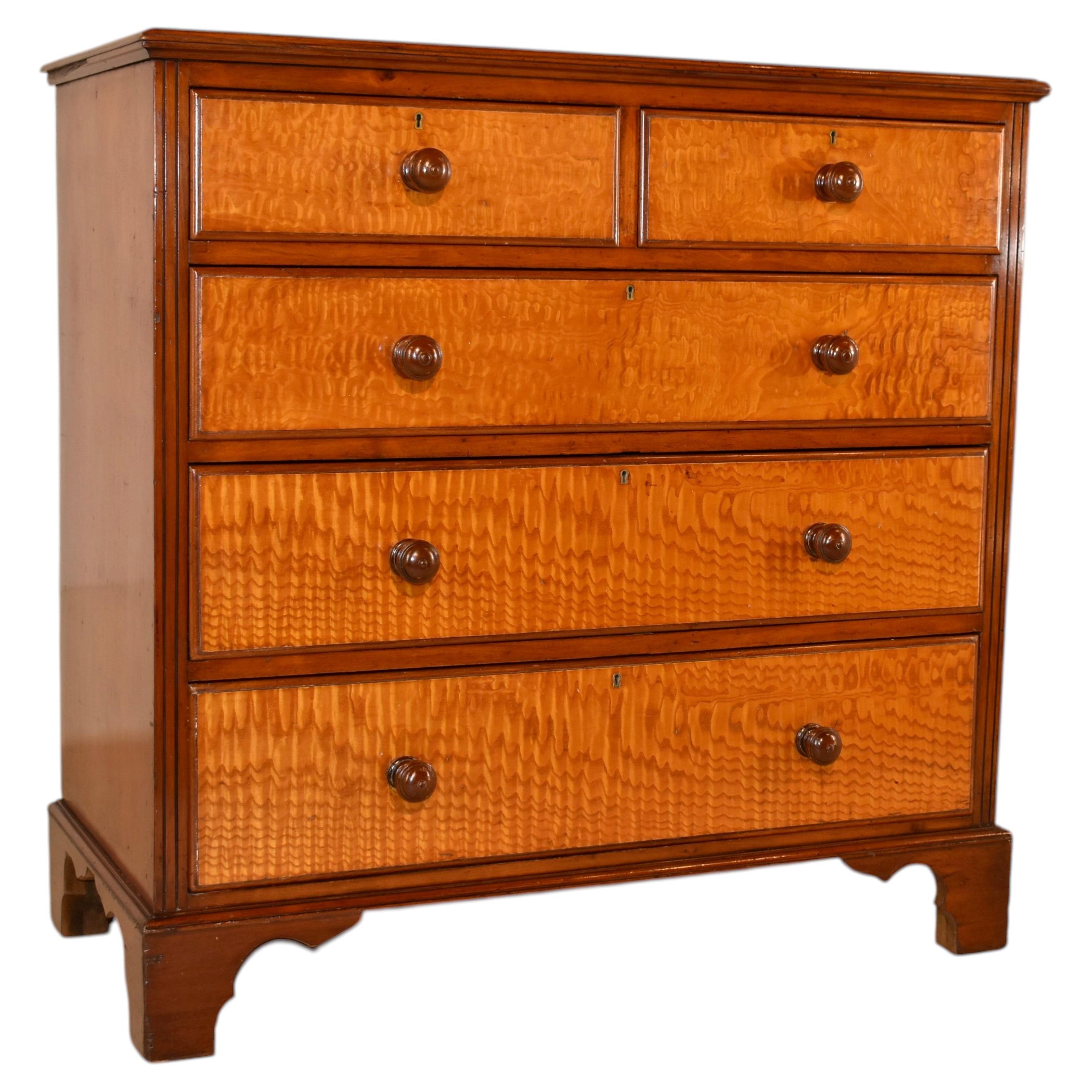 19th Century Hungarian Ash and Walnut Chest from England