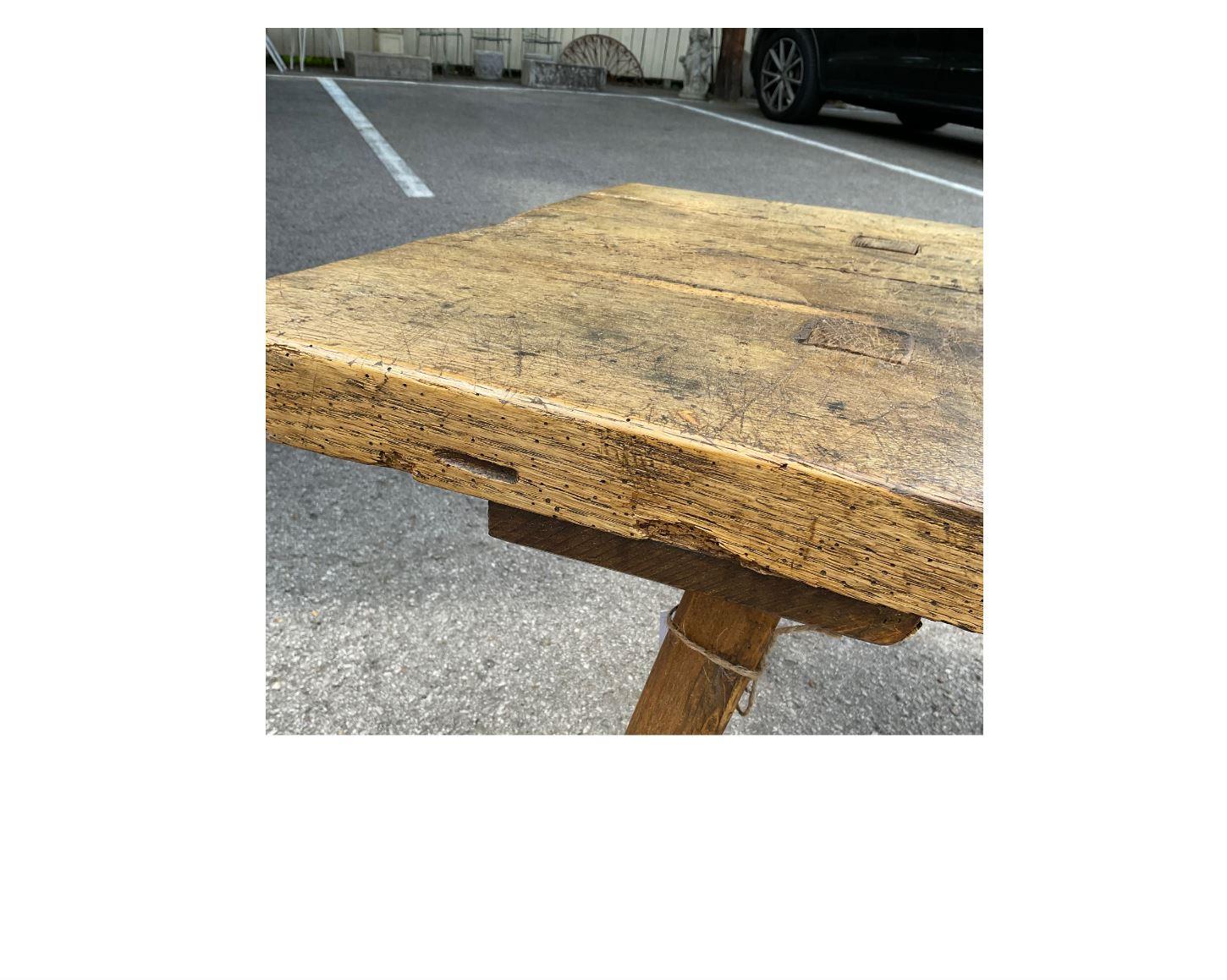 Hardwood 19th Century Hungarian Chopping Table For Sale