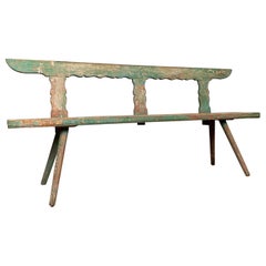 19th Century Hungarian Folk Bench