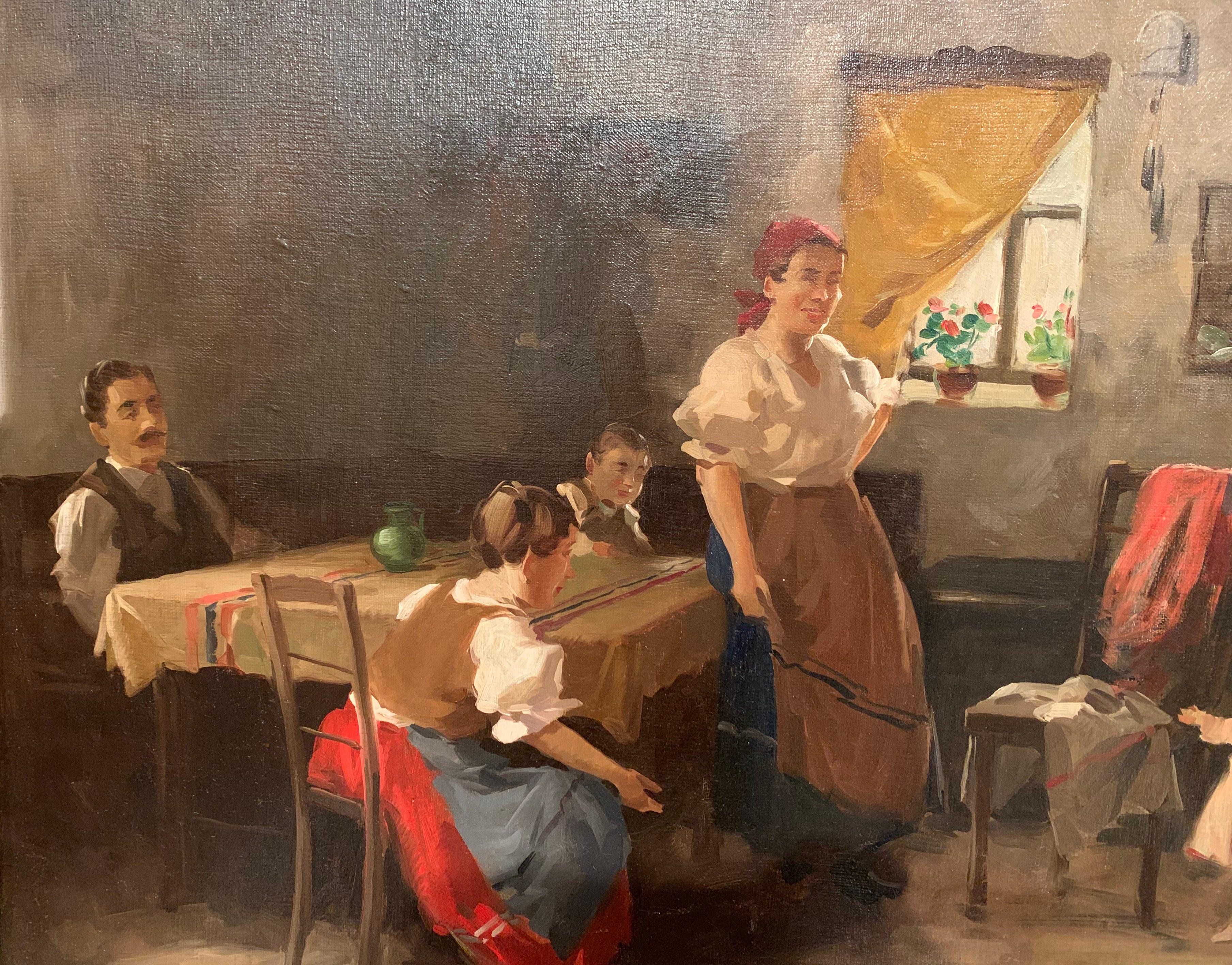 Ungarisches Gemälde des 19. Jahrhunderts:: Öl auf Leinwand in vergoldetem Rahmen:: signiert und datiert:: 1897 im Angebot 2