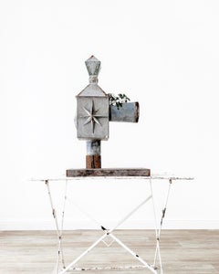 Jardinière hongroise du 19ème siècle à fragment de sabot en zinc