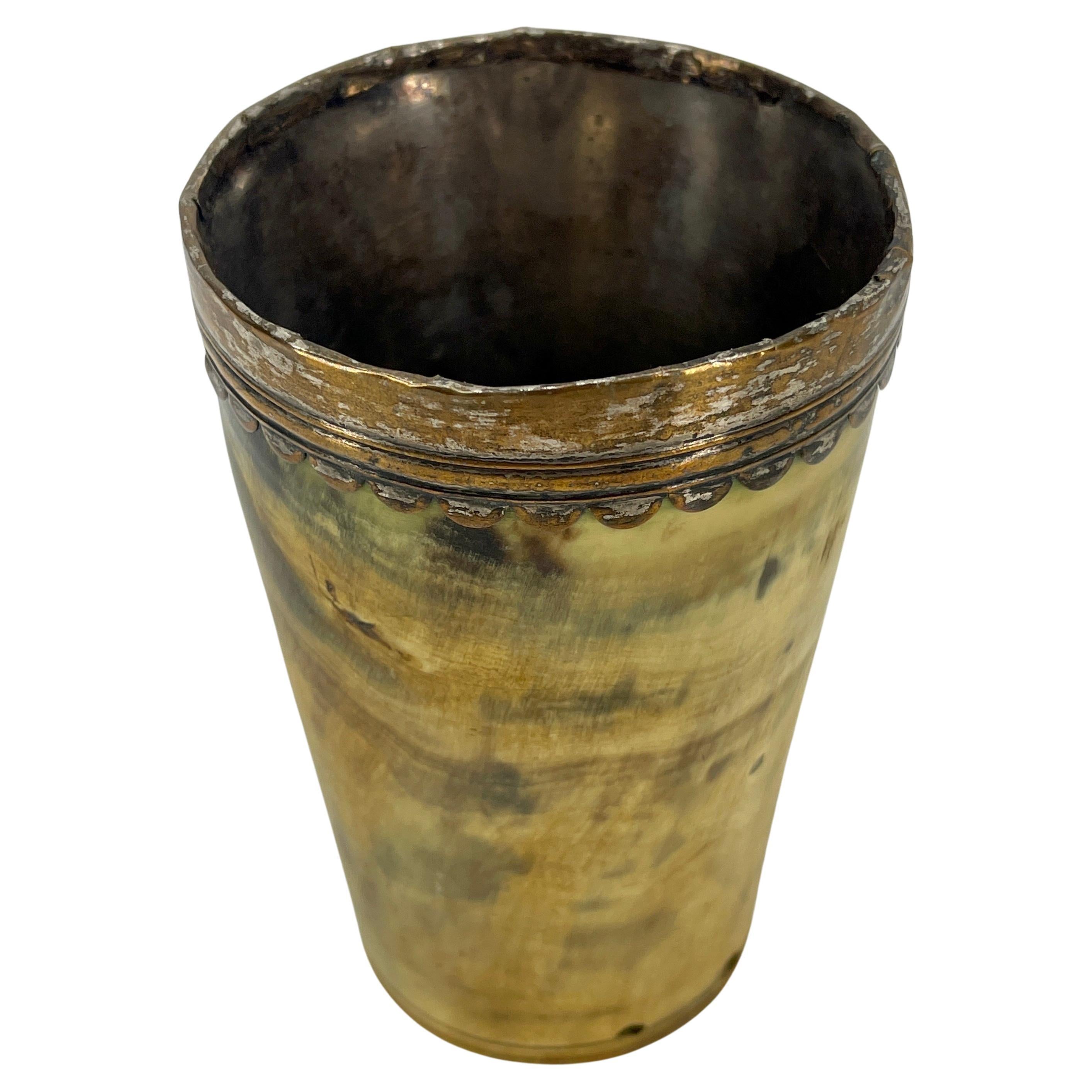 19th Century Hunter's Stirrup Beaker Cup in Horn For Sale 5