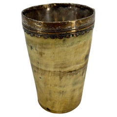 19th Century Hunter's Stirrup Beaker Cup in Horn