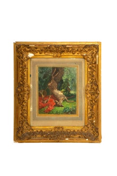 19th-Century Hunting Still Life with Deer and Hunter’s Horn