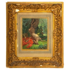 19th-Century Hunting Still Life with Deer and Hunter’s Horn