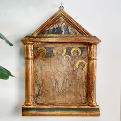 19th Century Icon Painting on Wood Greek Orthodox
