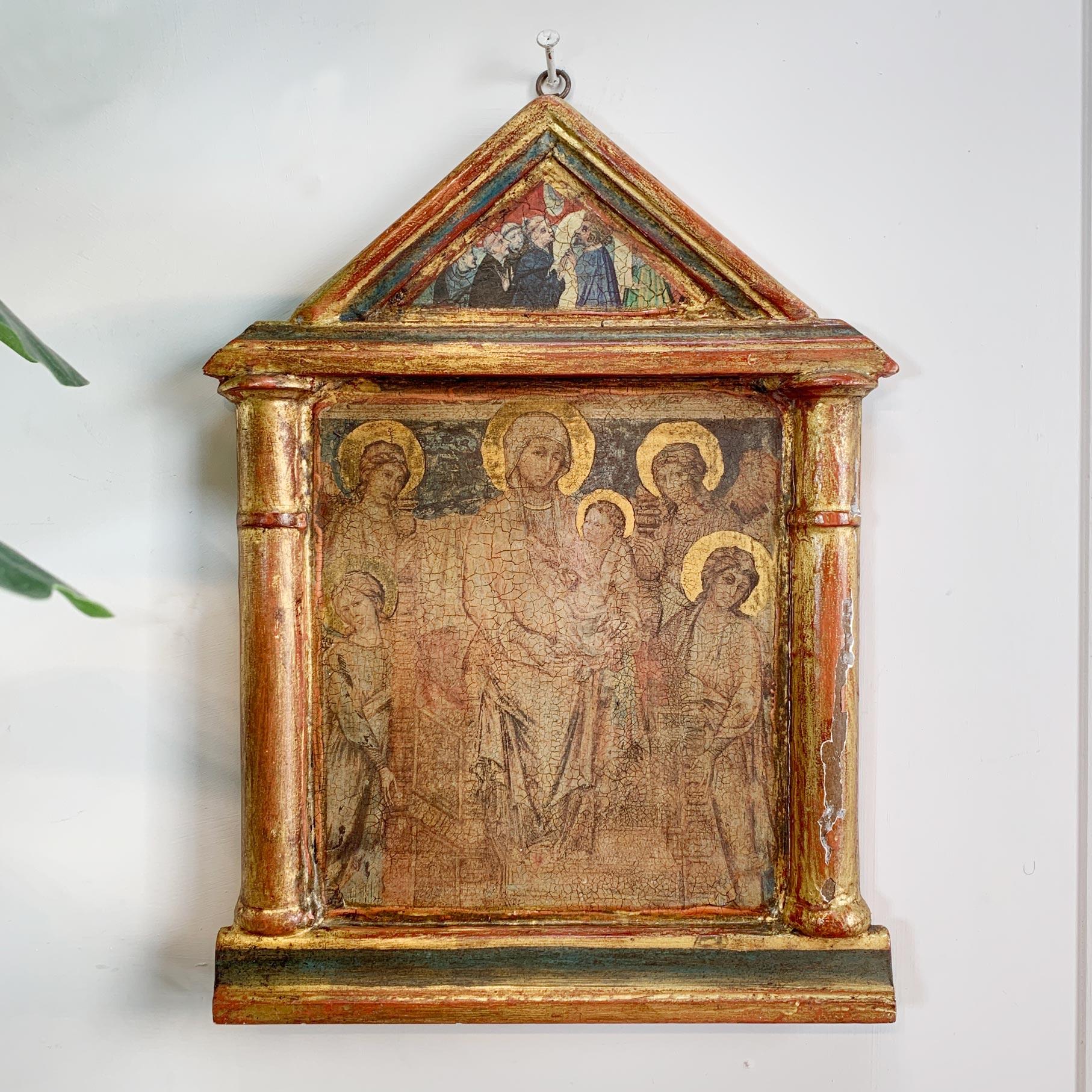 19th Century Icon Painting on Wood Greek Orthodox In Good Condition In Hastings, GB