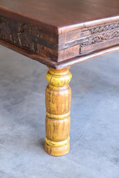 19th Century Idealistic Solid Teak Wood Coffee Table from a Tea Plantation
