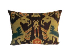19th Century Ikat Decorative Pillow
