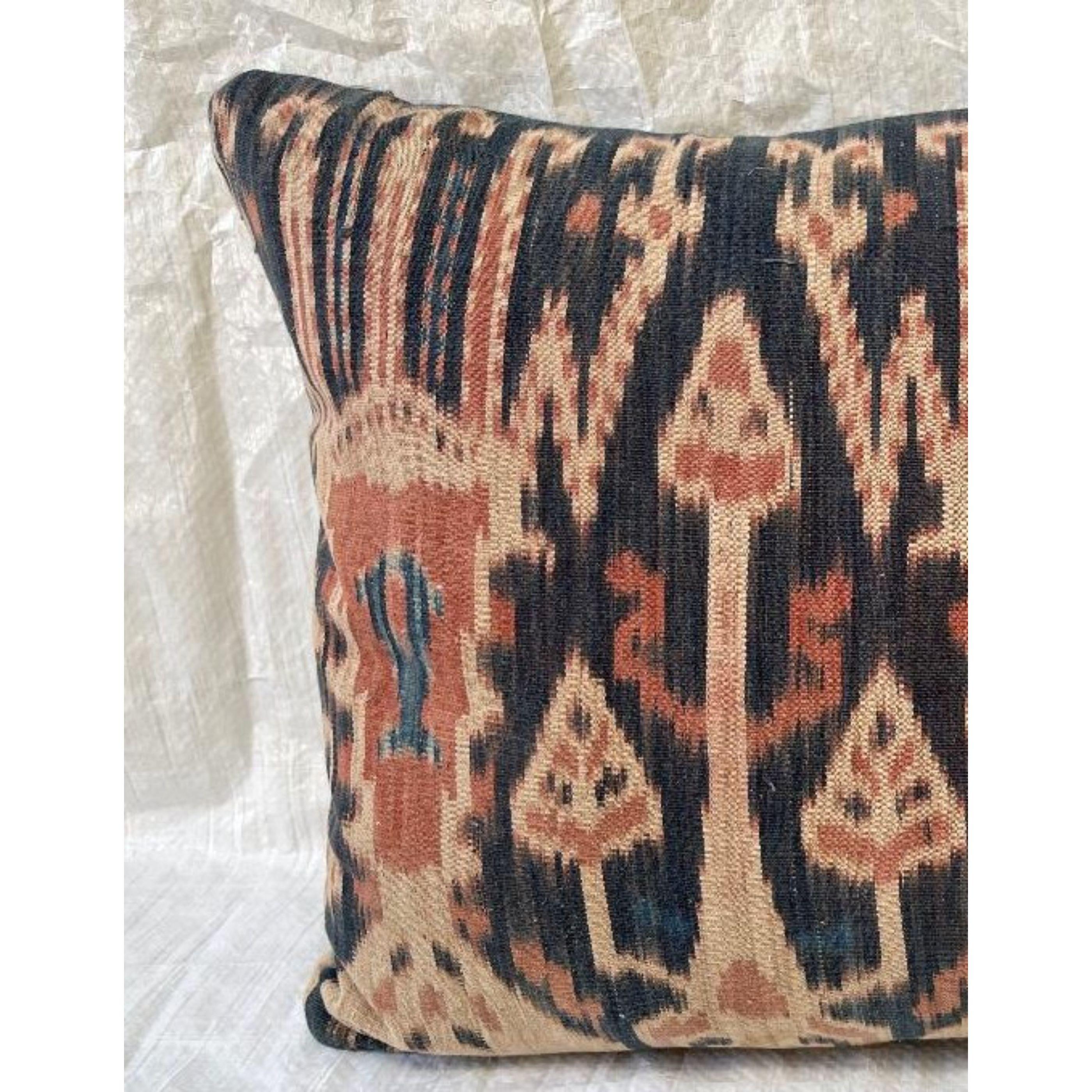 Empire 19th Century Ikat Tapestry Pillow For Sale