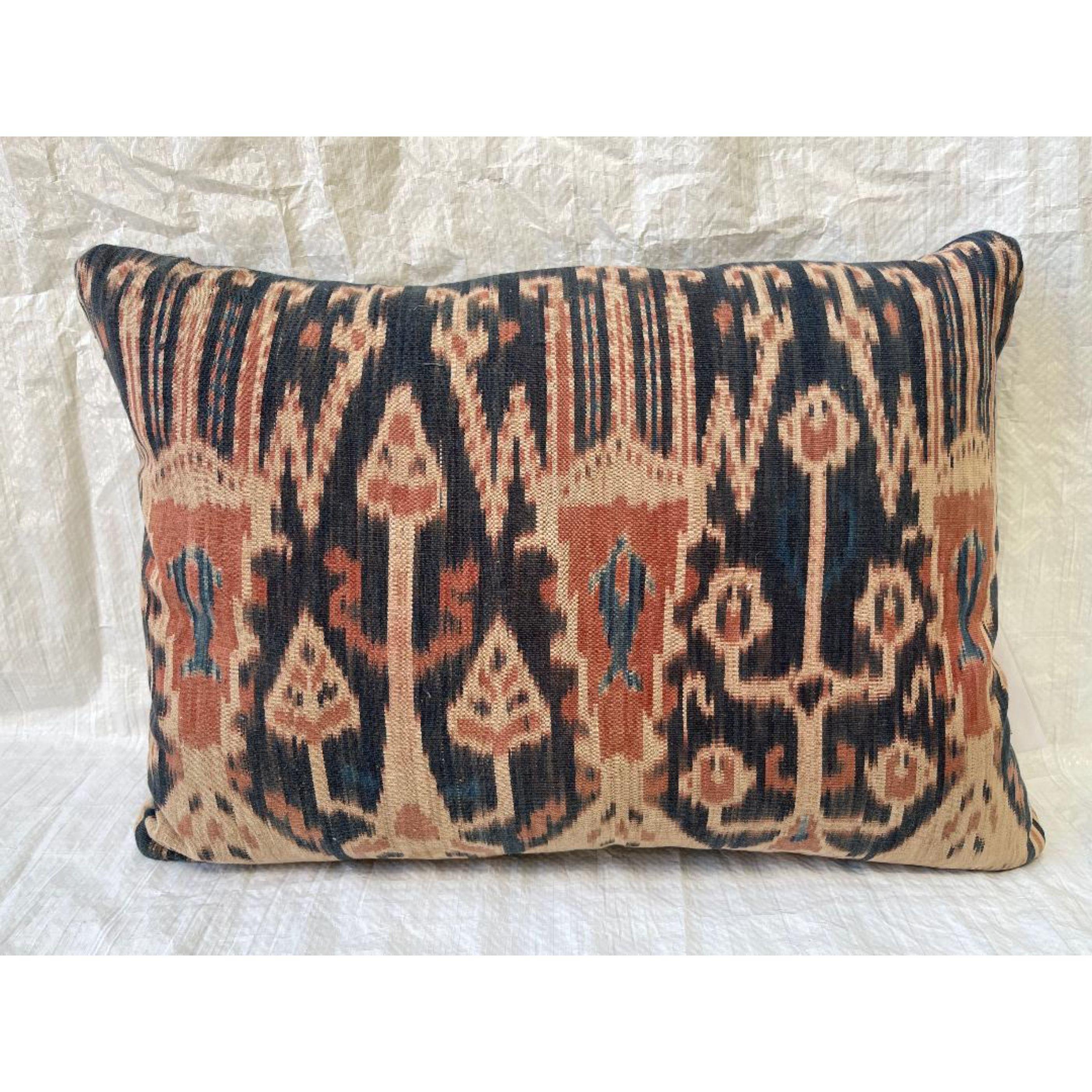 Turkish 19th Century Ikat Tapestry Pillow For Sale
