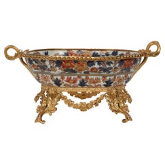 19th Century Imari Bowl with an Elegant French 19th Century Louis XVI St. Base