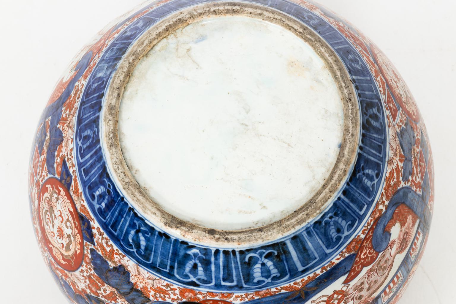 Ceramic 19th Century Imari Cache Pot