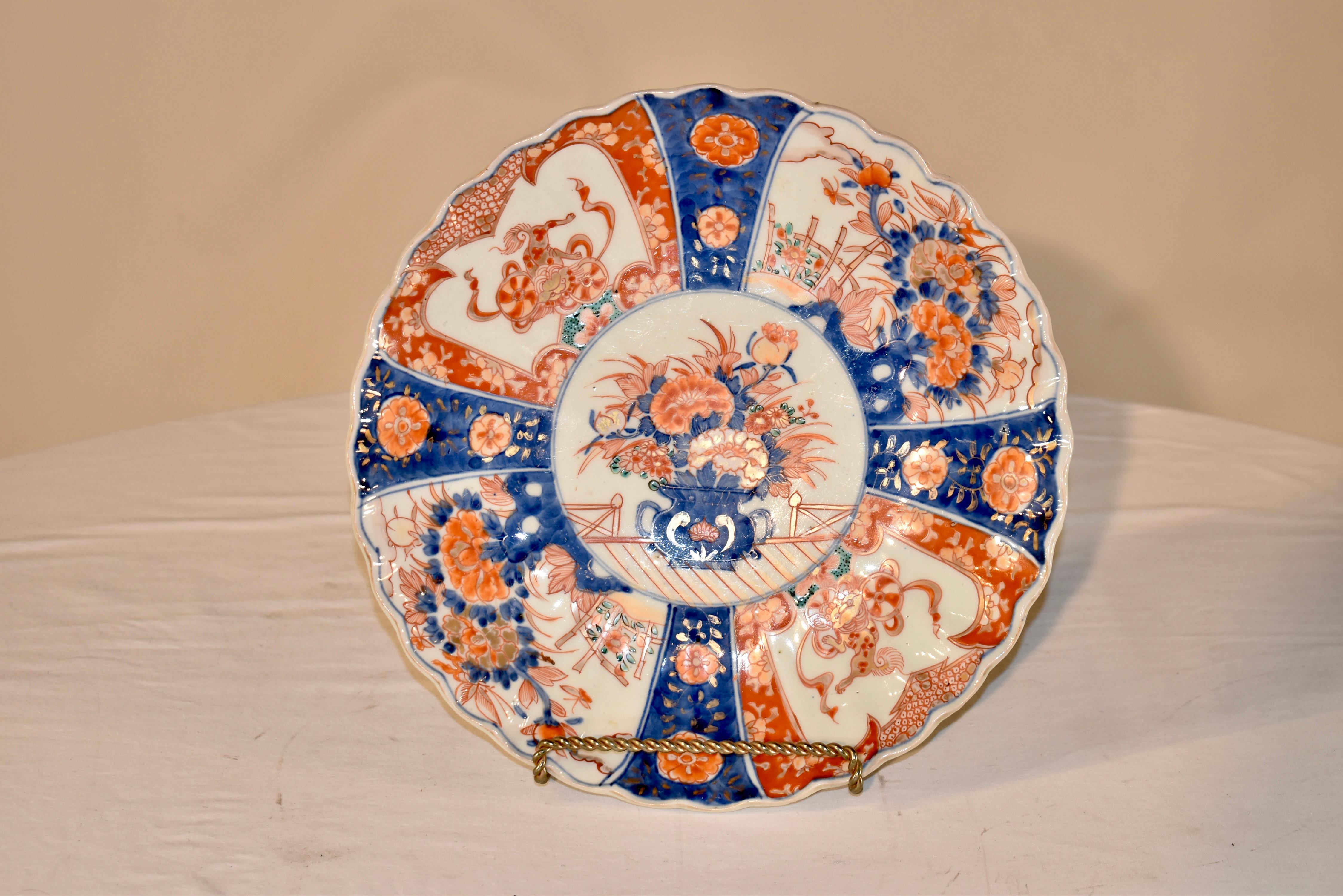 Japanese 19th Century Imari Plate For Sale