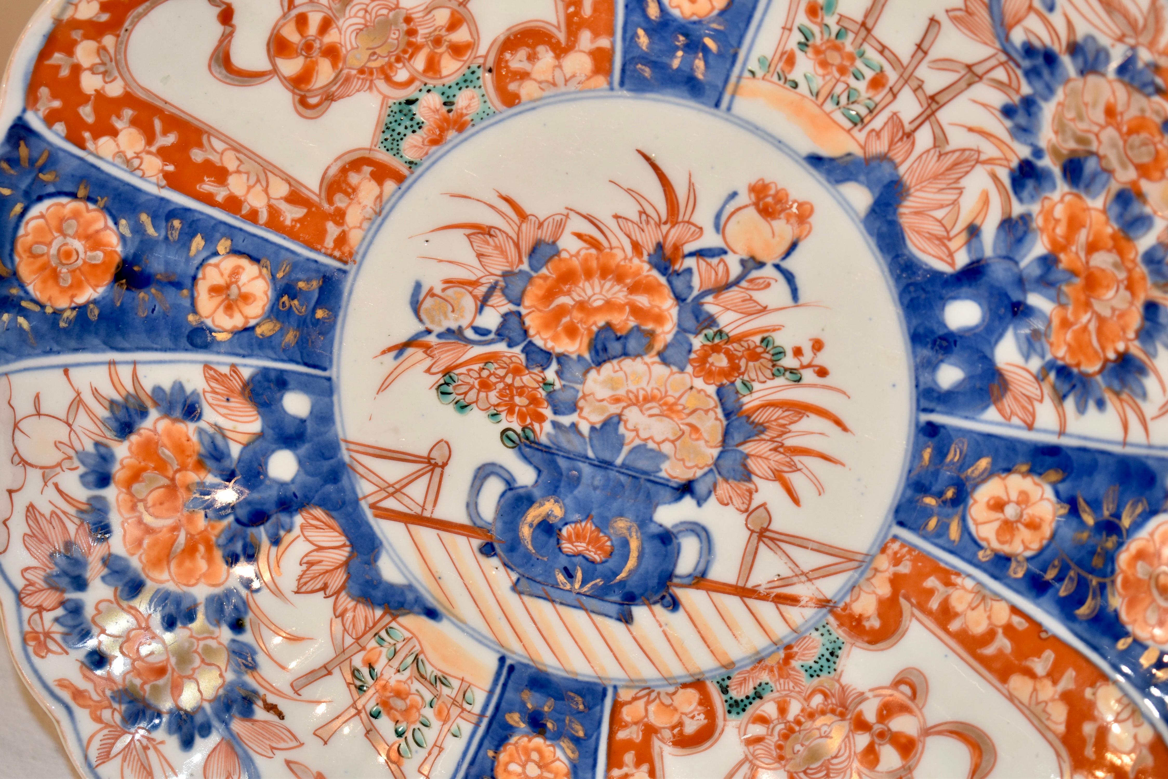 Ceramic 19th Century Imari Plate For Sale