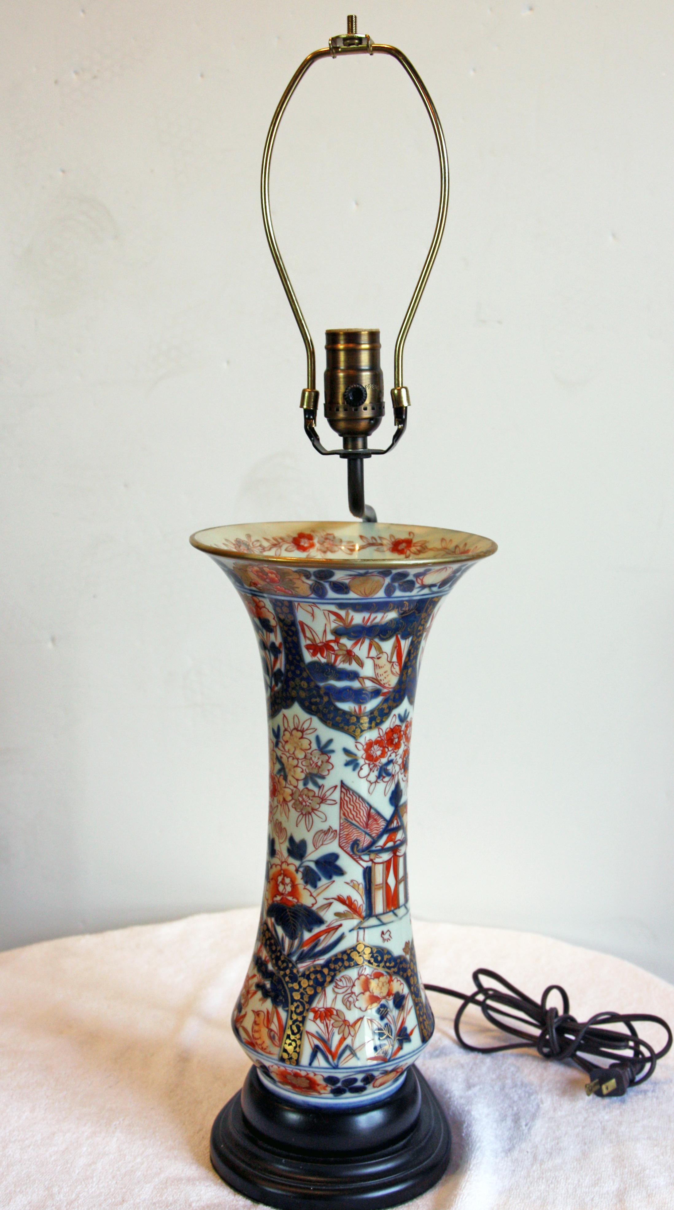19th Century Imari Vase as a Lamp (Chinesischer Export) im Angebot