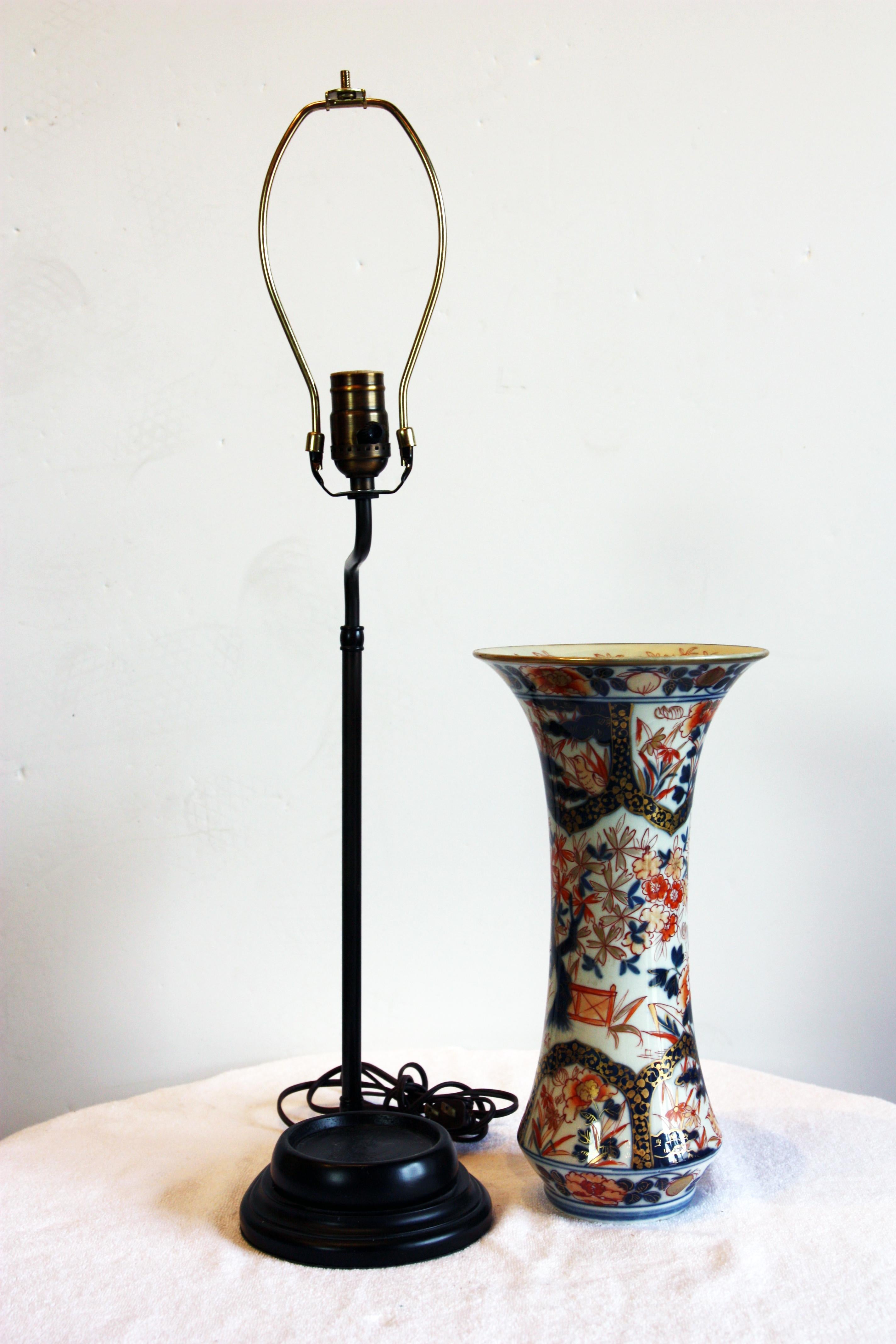 19th Century Imari Vase as a Lamp (Asiatisch) im Angebot