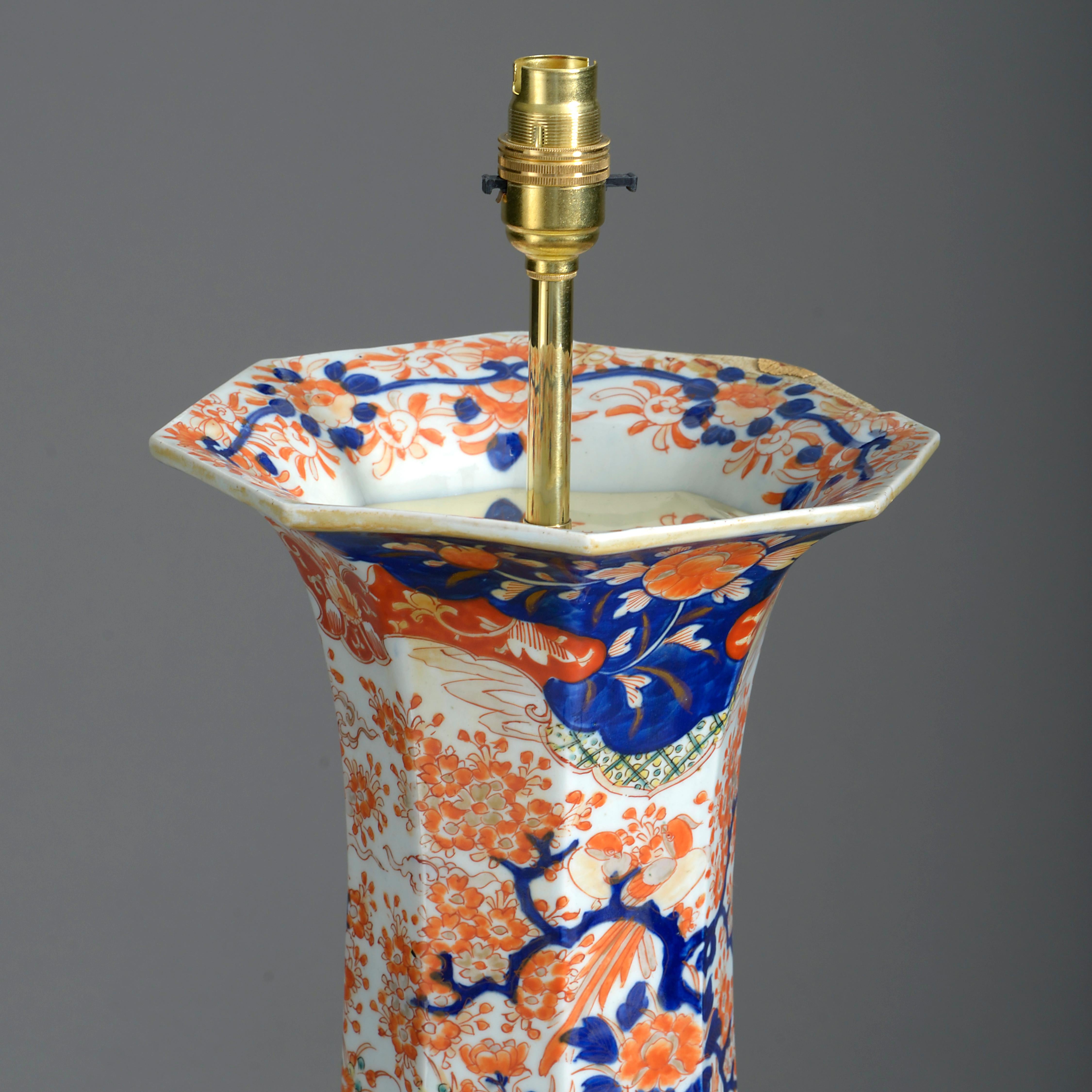 Japanese 19th Century Imari Vase Lamp