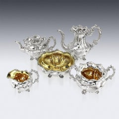 19th Century Imperial Russian 5 Piece Solid Silver Tea & Coffee Service, c.1844