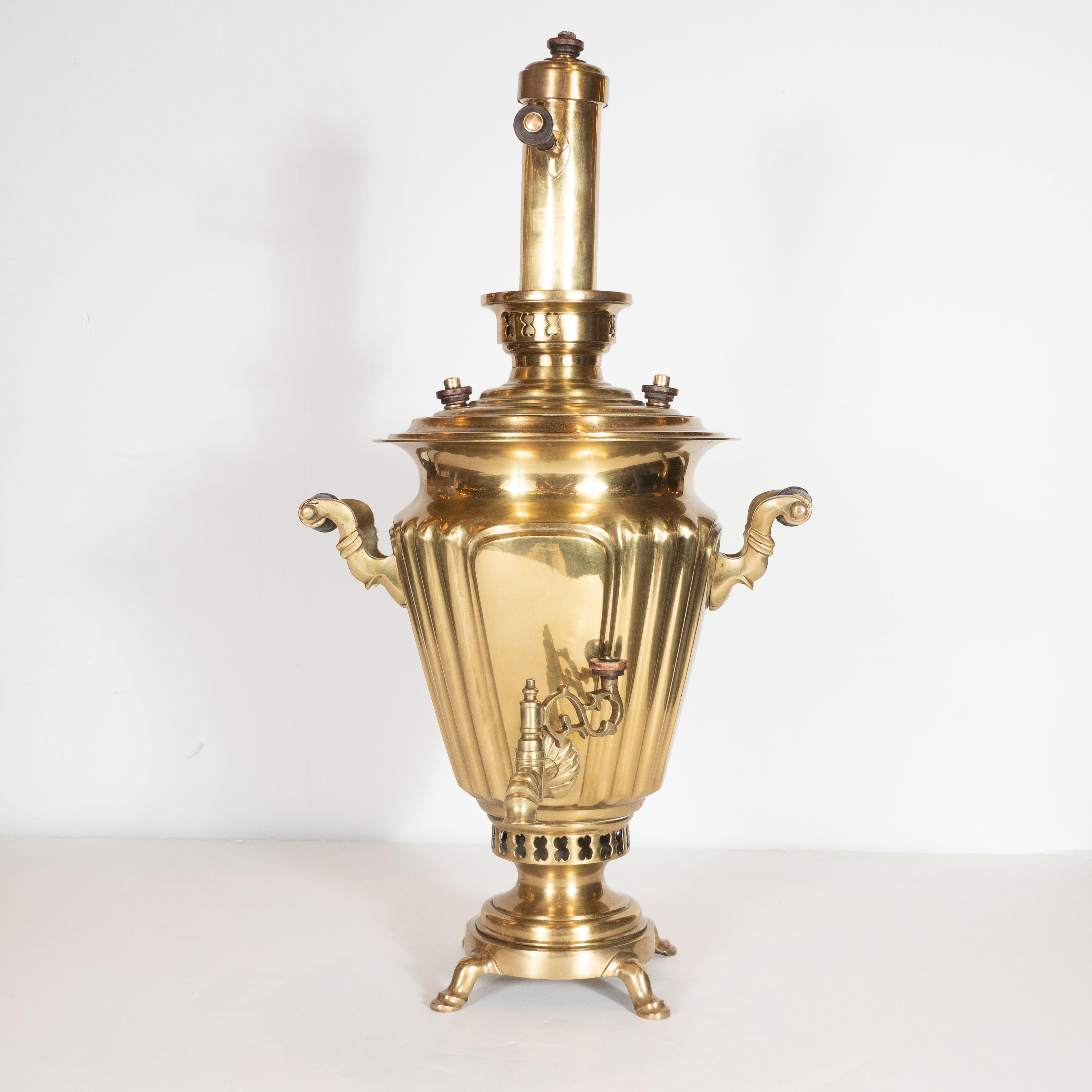 19th Century Imperial Russian Brass Six Piece Samovar Set by Alenchikov & Zimin 5