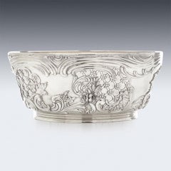 19th Century Imperial Russian Faberge Solid Silver Bowl, Rappoport, c.1894